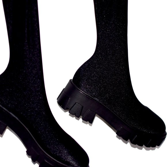 Dolls Kill Black Heeled Boots - Picture 5 of 5